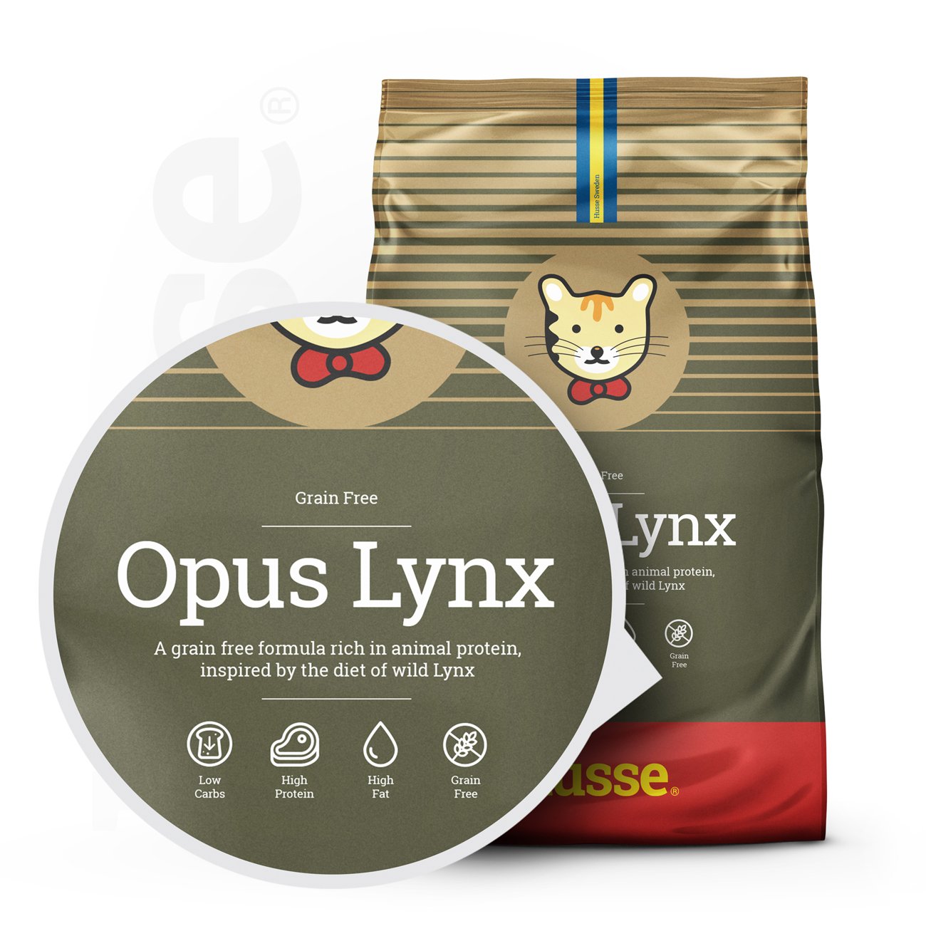 Opus Lynx | Kornfritt fôr til katter med sensitiv hud og fordøyelse