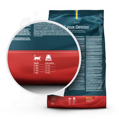 Lynx Senior | Kornfritt fôr til eldre katter med sensitiv hud og fordøyelse